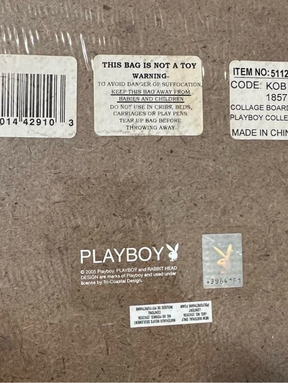 PLAYBOY Black & Silver Bunny Wall Art